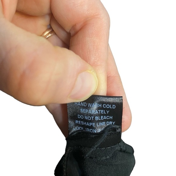 ANTHROPOLOGIE DREW Black Sleeveless Flare Wide Leg Elastic Waist Jumpsuit Size S - Picture 12 of 12